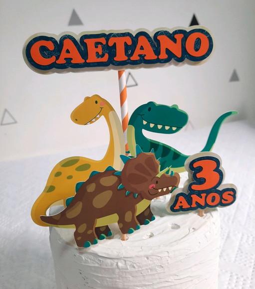 Topo de Bolo Dinossauros