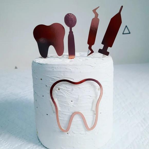 Topo de Bolo Dentista