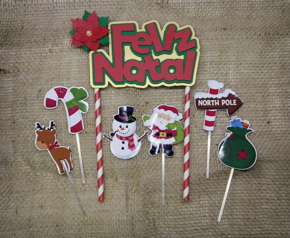 Topo de Bolo Feliz Natal