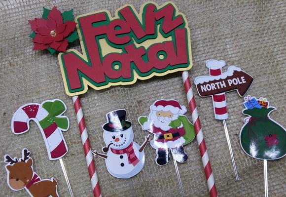Topo de Bolo Feliz Natal
