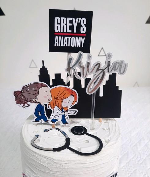 Topo de bolo Grey's Anatomy