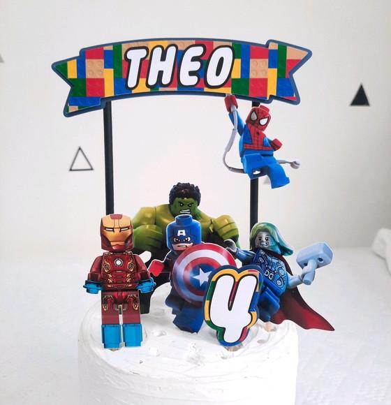 Topo de bolo Lego Marvel