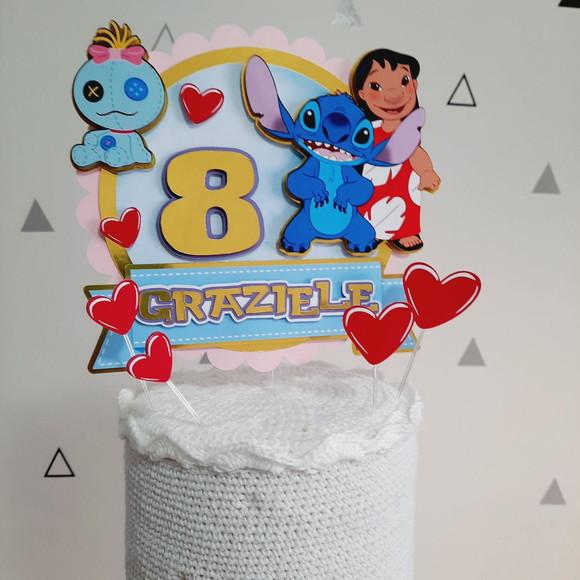 Topo de Bolo Lilo e Stitch