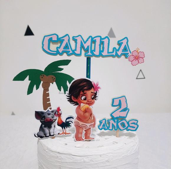 Topo de Bolo Moana Baby