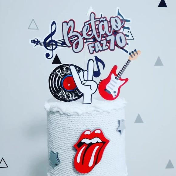 Topo de Bolo Rock Adulto