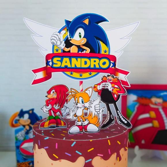 Topo de Bolo Sonic