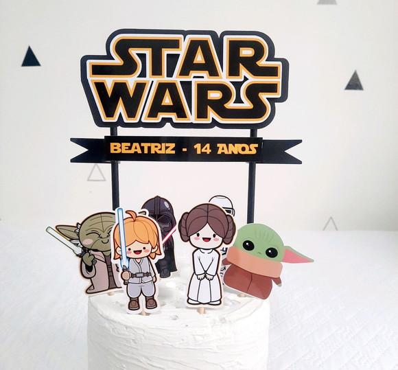 Topo de Bolo Star Wars