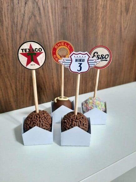 30 toppers Simples Carros Vintage.2, com palitinho