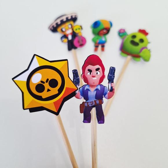 30 toppers Simples Brawl Stars, com palitinho