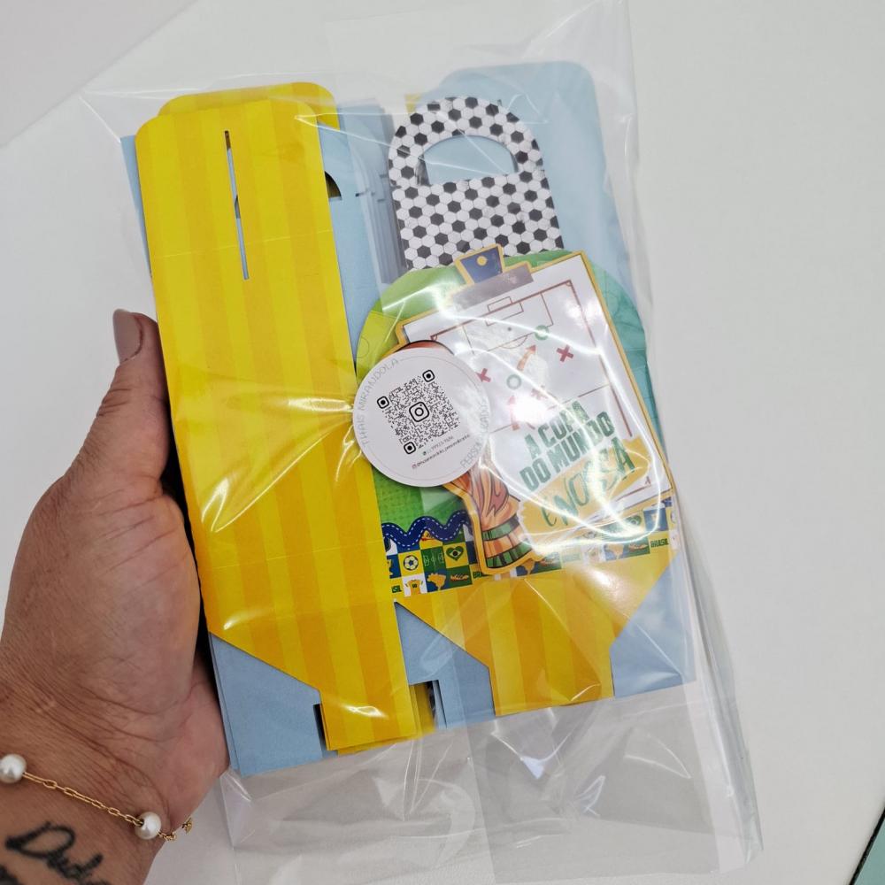 Kit com 10 Caixas Maletinha Copa do Mundo - Brasil