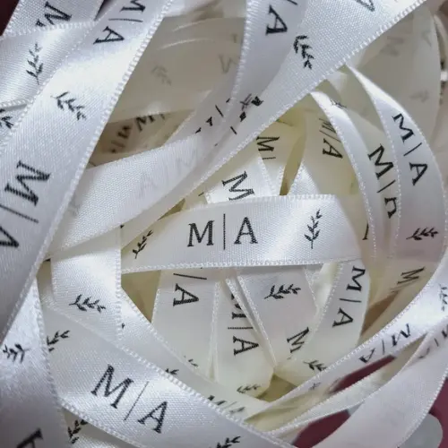50m Fita Cetim Personalizada 15mm Imp. Preta (leia a Descrição)