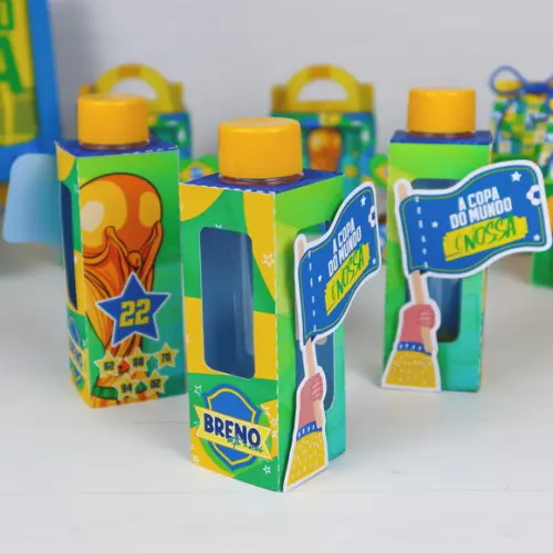 Kit com 10 Porta Tubete Copa do Mundo - Brasil