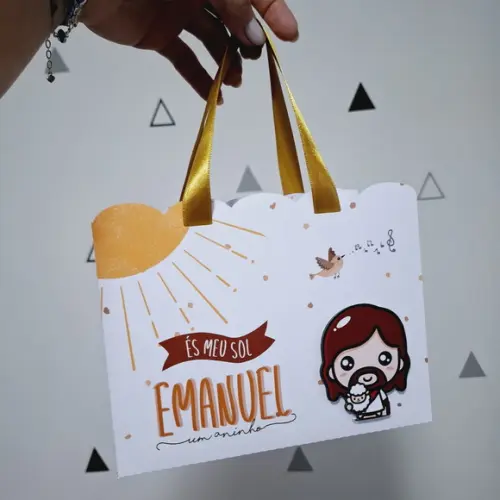 10 Sacolinhas de Papel 3D Volta ao Sol com Jesus