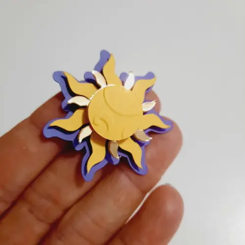30 Apliques 3D Sol 3d Enrolados