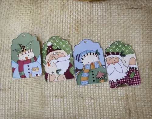 30 Tag Natalino 6x4cm