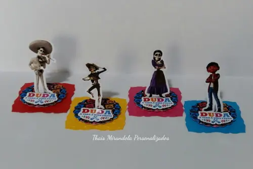 30 Apliques 3D Totem Viva! a Vida É Uma Festa (quadrado)