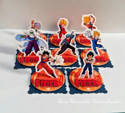 30 Apliques 3D Totem Dragon Ball (quadrado)