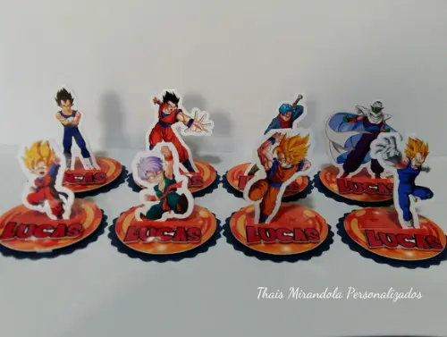 30 Apliques 3D Totem Dragon Ball (redondo)