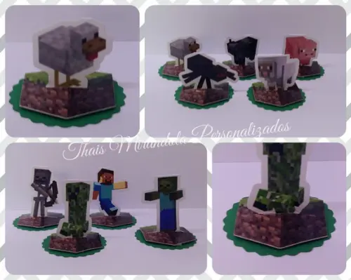 30 Apliques 3D Totem Minecraft