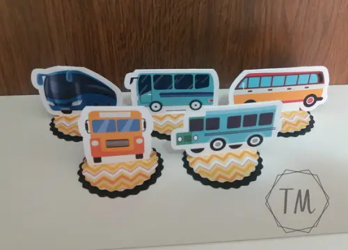 30 Apliques 3D Totem Ônibus
