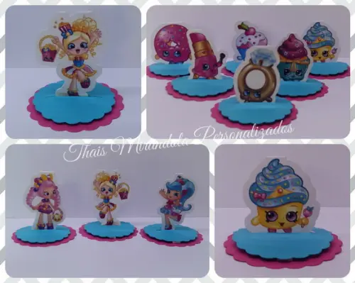 30 Apliques 3D Totem Shopkins