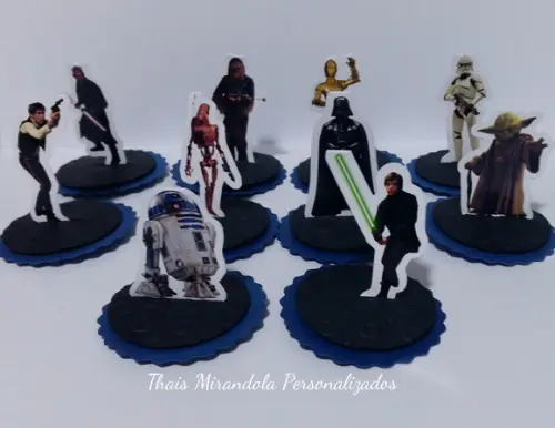 30 Apliques 3D Totem Star Wars