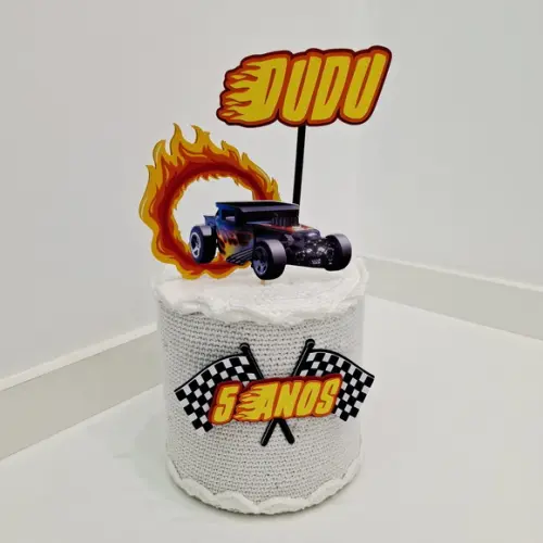 Topo de Bolo Hot Wheels