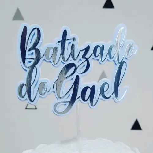 Topo de Bolo Batizado
