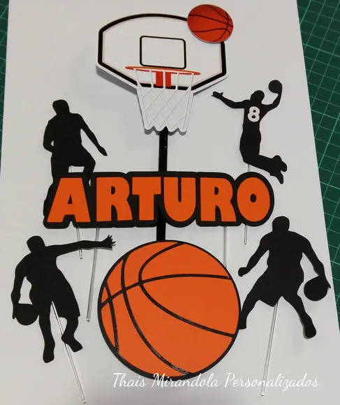 Topo de Bolo Basquete