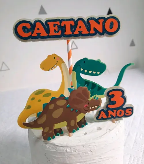 Topo de Bolo Dinossauros