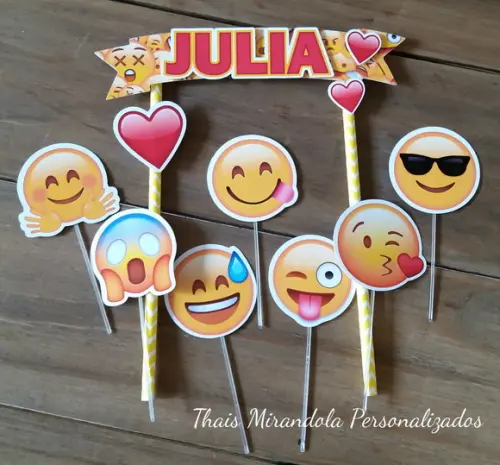 Topo de bolo Emoji