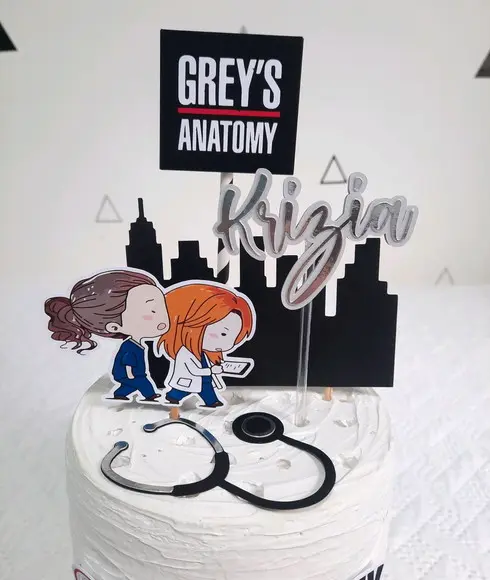 Topo de bolo Grey's Anatomy