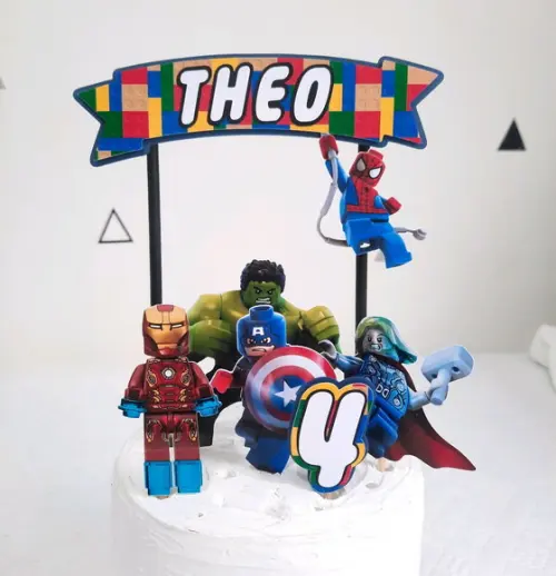 Topo de bolo Lego Marvel