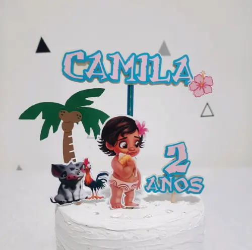 Topo de Bolo Moana Baby