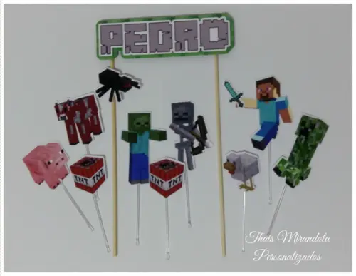 Topo de Bolo Minecraft