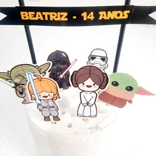 Topo de Bolo Star Wars