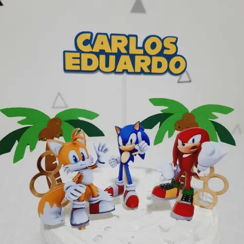 Topo de bolo Sonic