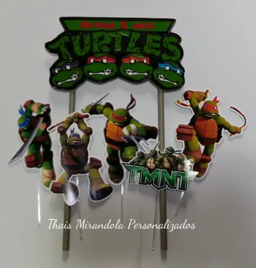 Topo de Bolo Tartarugas Ninja