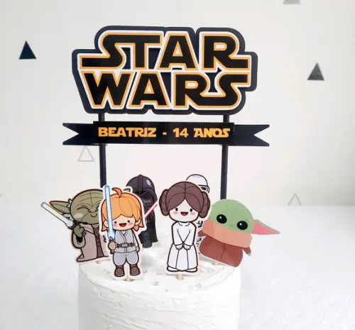 Topo de Bolo Star Wars