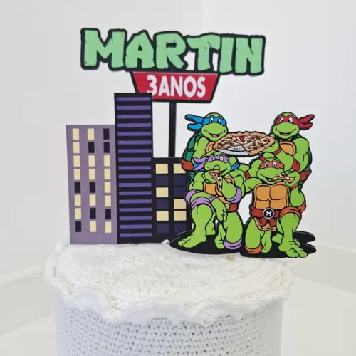 Topo de Bolo Tartarugas Ninja.2