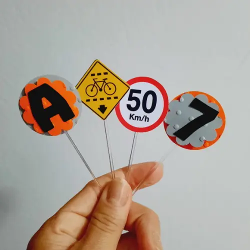 30 toppers 3D Bike, com palitinho