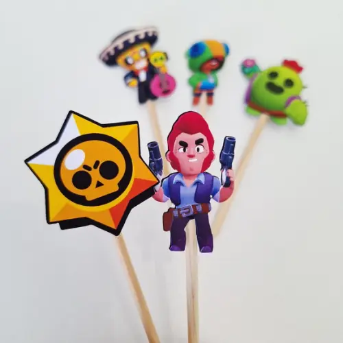 30 toppers Simples Brawl Stars, com palitinho