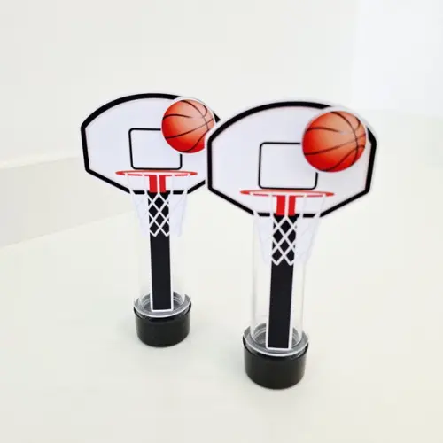 20 Tubetes com Aplique Basquete, tampa plástico