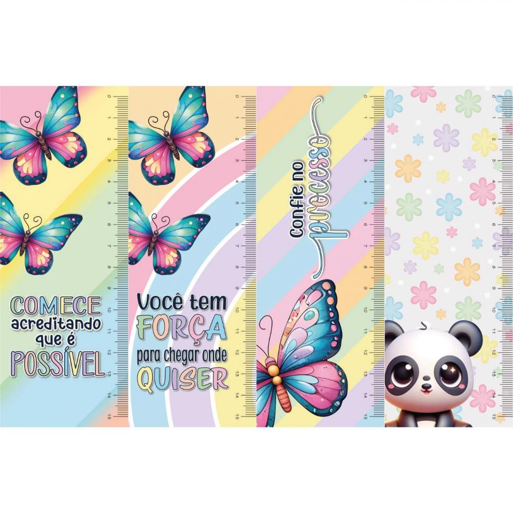 Marcador de Página Personalizado Kit com 4 unid.