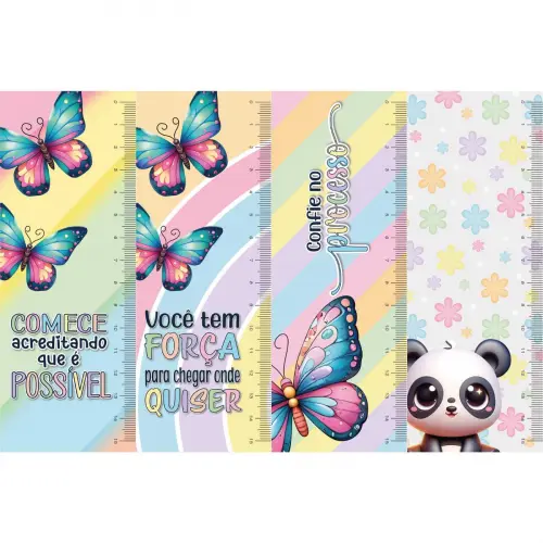 Marcador de Página Personalizado Kit com 4 unid.