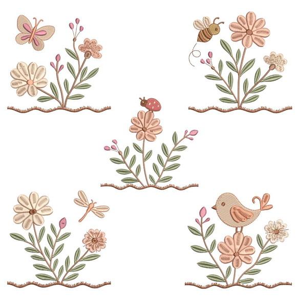 Matrizes de Bordado - Coleção Jardim Floral Boho