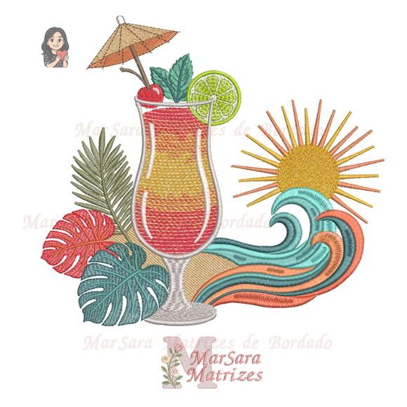 Matriz de Bordado Drink Tropical