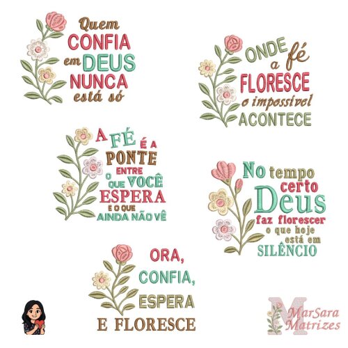Coleção de Matrizes Frases de Fé Cristãs