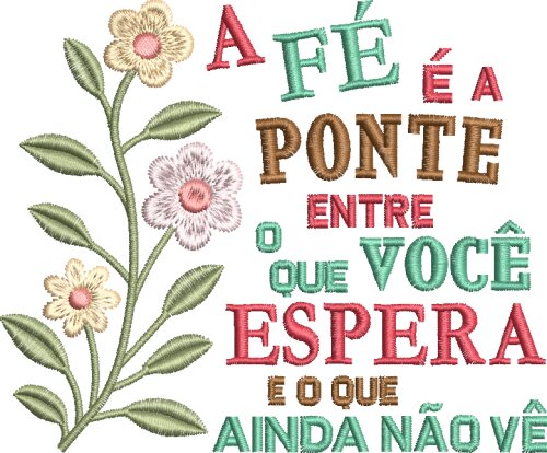 Matriz de Bordado- A Fé é a Ponte