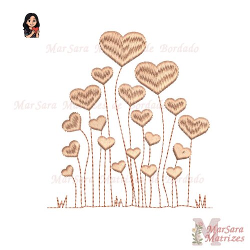 Matrizes de Bordado - Coleção do Amor com Corações